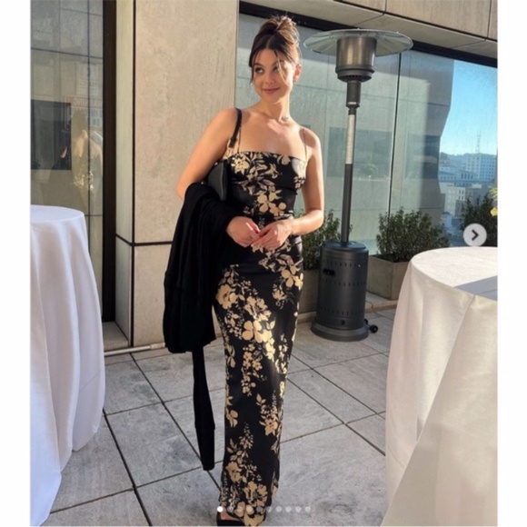 NEW Anthropologie Reformation Frankie Silk Dress Gisele 12 - Picture 9 of 17